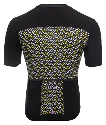 LeBram Kurzarm Jersey Croix de Fer Schwarz Gelb Slim Fit