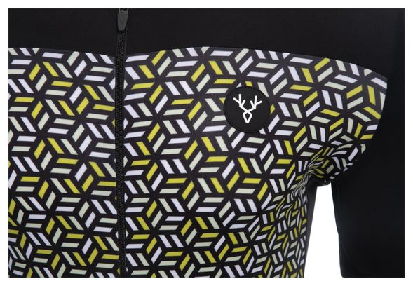 LeBram Kurzarm Jersey Croix de Fer Schwarz Gelb Slim Fit