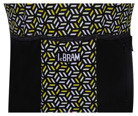 LeBram Kurzarm Jersey Croix de Fer Schwarz Gelb Slim Fit