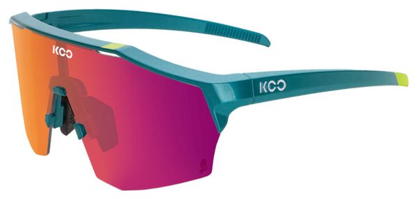 lunettes koo alibi bora team mettalic green photochromic fucsia