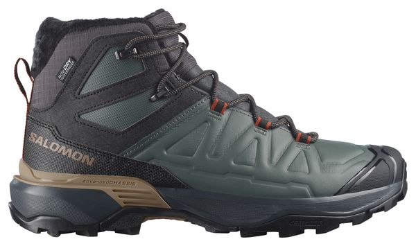 Salomon X Ultra Snowpilot Waterproof Men's Hiking Shoes, Green/Black