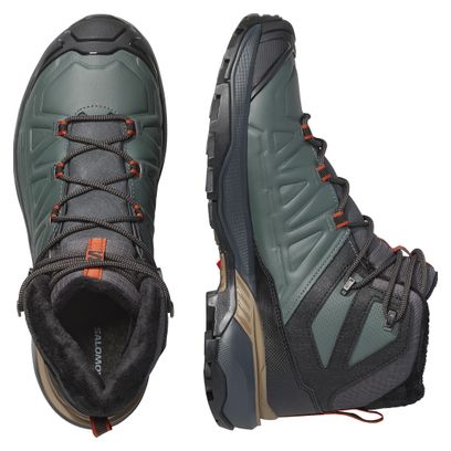 Salomon X Ultra Snowpilot Waterproof Men's Hiking Shoes, Green/Black