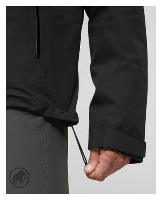 Chaqueta 3 en 1 Mammut Linard Guide HS con capucha, negra, para hombre