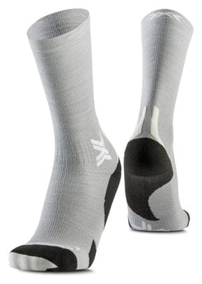 Chaussettes X-Socks Run Discover Merino Crew Gris/Light Sand