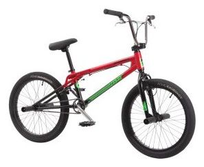 Vélo BMX en aluminium adulte TRICKY AL rouge 20 pouces 10.9 kg