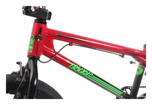 Vélo BMX en aluminium adulte TRICKY AL rouge 20 pouces 10.9 kg