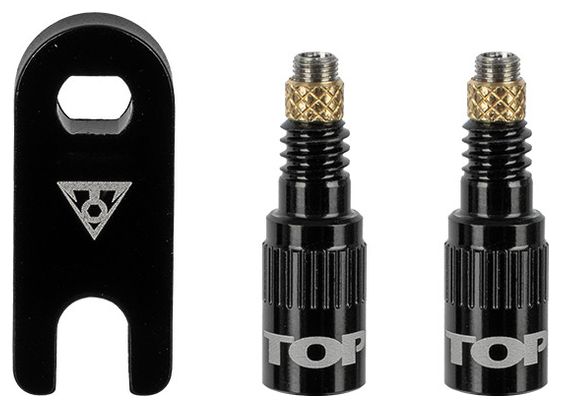 Pair of Topeak Turboflow Valve Adapters, Black