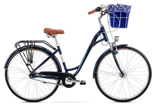 Vélo de Ville 28  - ROMET - Art Deco Lux - BLEU