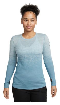 Camiseta de manga larga Nike Dri-Fit ADV Run Division Mujer Azul Gris