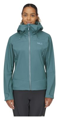 Giacca impermeabile Rab Downpour Plus 2.0 da donna, verde