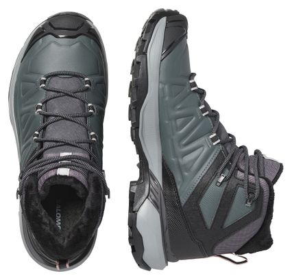 Salomon X Ultra Snowpilot Waterproof Hiking Shoes, Green/Gray, Women's