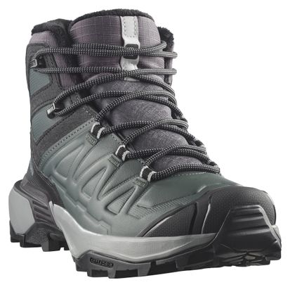 Salomon X Ultra Snowpilot Waterproof Hiking Shoes, Green/Gray, Women's
