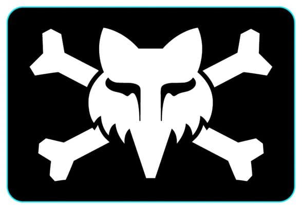 Fox Victory Logo Sticker 3'' Black