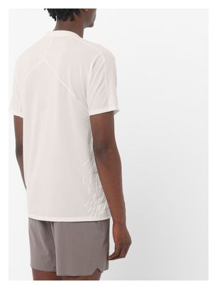 Herenshirt Salomon Sense Aero Graphic met korte mouwen Wit
