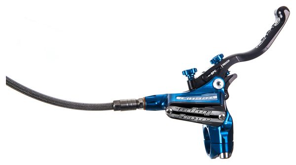 HOPE Rear Break Tech 3 V4 Blue braided hose - Without rotor