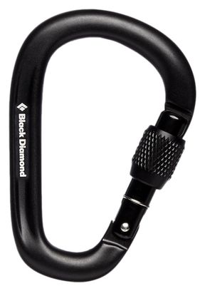 Black Diamond Pearlock Screwgate Carabiner Black