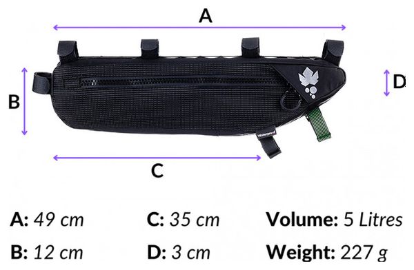 Miss Grape Internode 5 Adventure WP Borsa da telaio nera