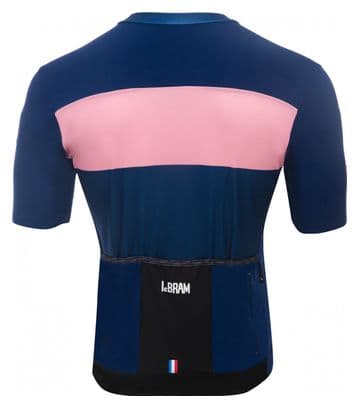 LeBram Eze Short Sleeve Jersey Navy Blue Pink Slim Fit