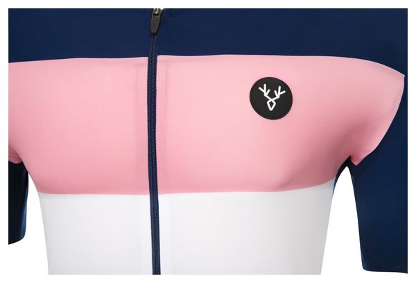 LeBram Eze Short Sleeve Jersey Navy Blue Pink Slim Fit