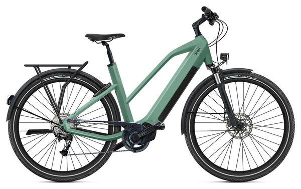 VTC Électrique O2 Feel iSwan Explorer Boost Mid 6.1 Shimano Alivio 9V 540 Wh 27.5'' Vert Canopée