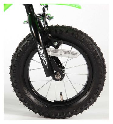 Vélo moto enfant Volare - garçon - 12 po - vert - assemblé à 95 %