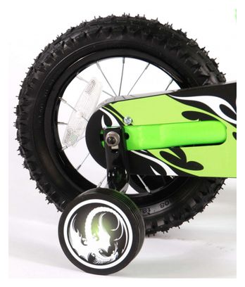 Vélo moto enfant Volare - garçon - 12 po - vert - assemblé à 95 %