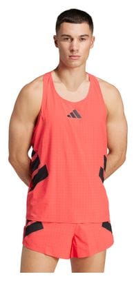 adidas Adizero Road To Records Tank Red Men