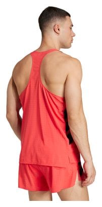 adidas Adizero Road To Records Tank Red Men