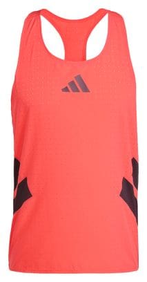 adidas Adizero Road To Records Tank Red Men