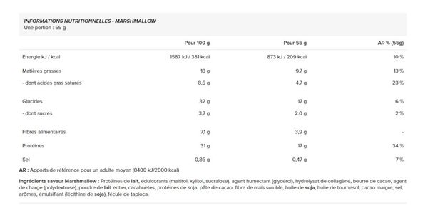 Boîte Soft Protein Bar (12x55g) - Barebells - Marshmallow - Barres Protéinées