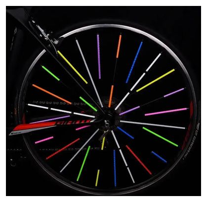 24er-Set Mehrfarbige Reflektionsröhrchen für Fahrradspeichen