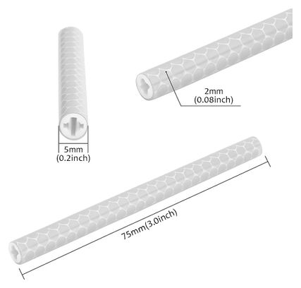 24er-Set Mehrfarbige Reflektionsröhrchen für Fahrradspeichen