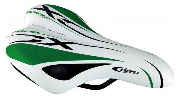 SELLE JUNIOR RACE Blanc / Vert / Noir 235mm / 145mm.