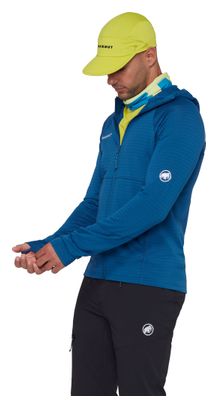 Forro polar Mammut Taiss Hooded azul para hombre
