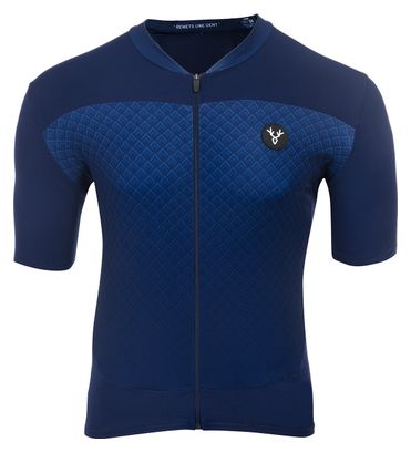 LeBram Korte Mouw Jersey Blauwe Poort Slim Fit