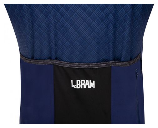 LeBram Korte Mouw Jersey Blauwe Poort Slim Fit