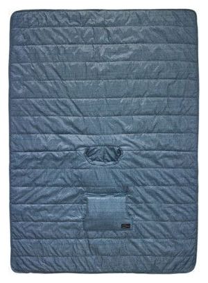 Couverture poncho Thermarest Honcho Poncho Blue Woven Print