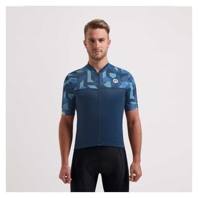 Maillot Manches Courtes Rogelli Essential Graphic Bleu Homme