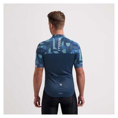 Maillot Manches Courtes Rogelli Essential Graphic Bleu Homme