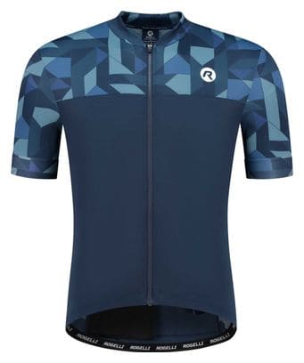 Maillot Manches Courtes Rogelli Essential Graphic Bleu Homme