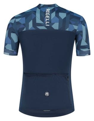 Maillot Manches Courtes Rogelli Essential Graphic Bleu Homme