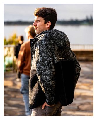 DHaRCO Sherpa Fleecejacke für Herren, grün/schwarz