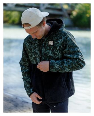 DHaRCO Sherpa Fleecejacke für Herren, grün/schwarz