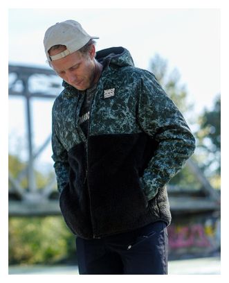 DHaRCO Sherpa Fleecejacke für Herren, grün/schwarz