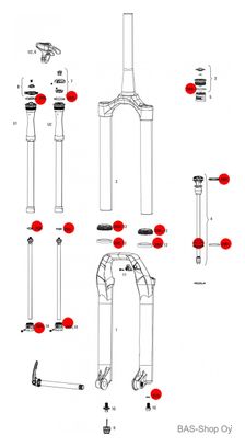 Kit de juntas Rockshox 200h Lyrik C2 / Pike B3 Select + / Ultimate (2020)