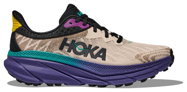 Hoka Challenger 7 Beige/Multicolour Trailschoenen voor heren