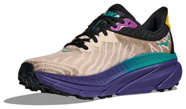 Hoka Challenger 7 Beige/Multicolour Trailschoenen voor heren