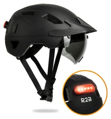 R2B Casque vélo adulte pour Pedelec et Moped - Eclairage LED