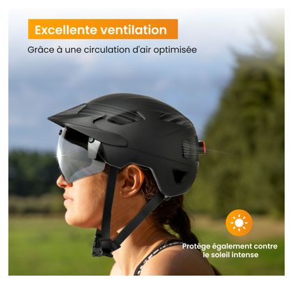 R2B Casque vélo adulte pour Pedelec et Moped - Eclairage LED