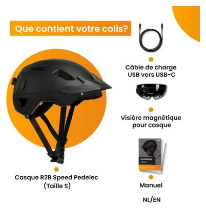 R2B Casque vélo adulte pour Pedelec et Moped - Eclairage LED